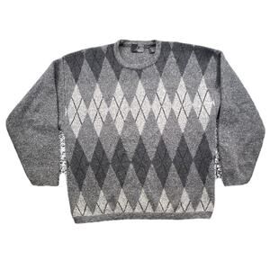 J. Ferrar Men's Argyle Crew Neck Pullover Sweater Size XL Extra Large